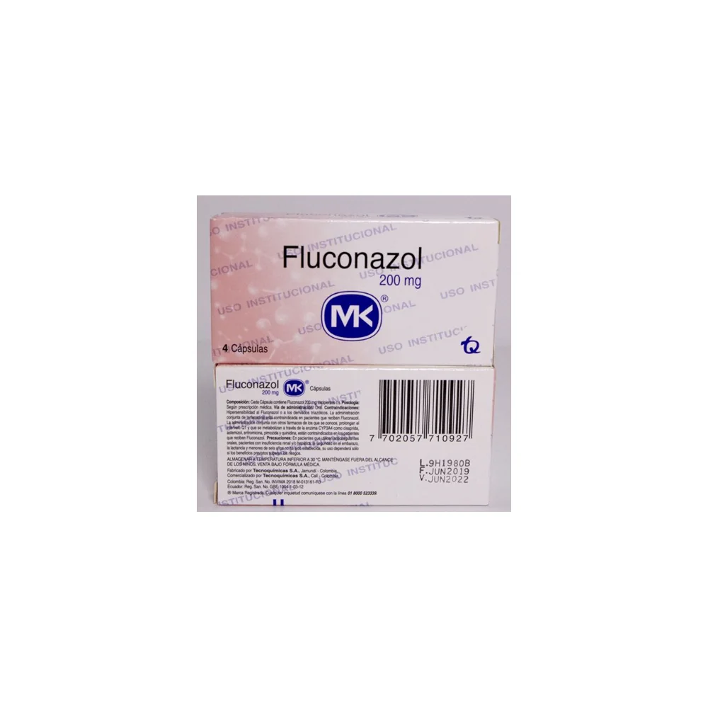 Fluconazol MK 200 mg Cápsulas Caja x 4 — MK