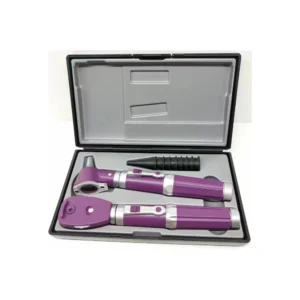 Kit Oftalmoscopio y Otoscopio con Fibra Óptica Púrpura — GMD