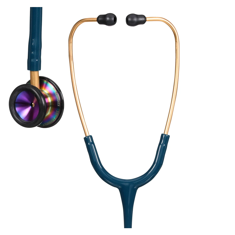 Fonendoscopio pediátrico 3M Littmann Classic II referencia 2153, tubo Caribbean Blue y campana arcoíris