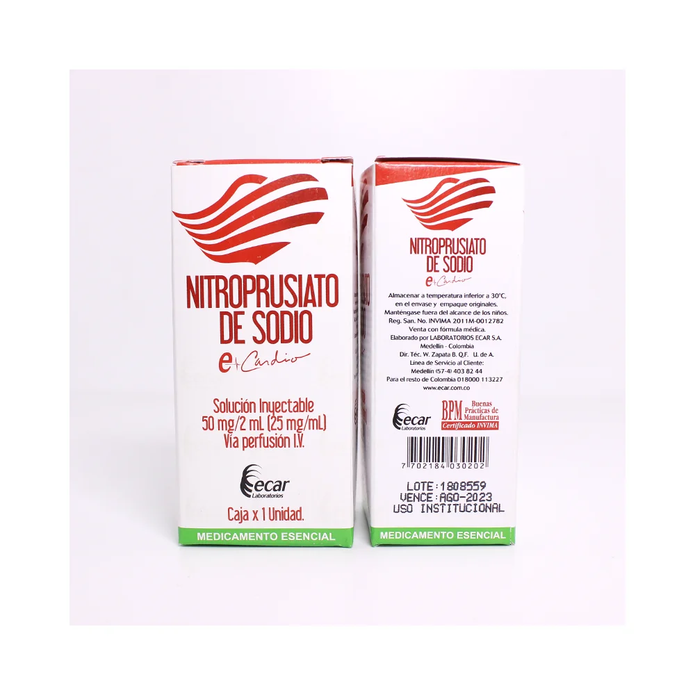 Nitroprusiato de Sodio Solución Inyectable - ECAR