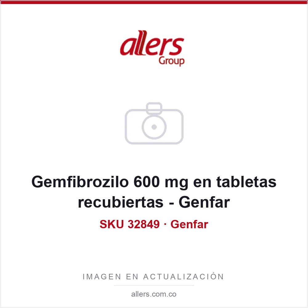 Gemfibrozilo 600 mg en tabletas recubiertas - Genfar