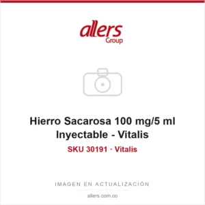 Hierro Sacarosa 100 mg/5 ml Inyectable - Vitalis