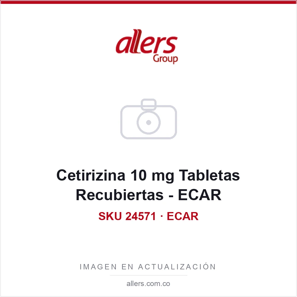 Cetirizina 10 mg Tabletas Recubiertas - ECAR
