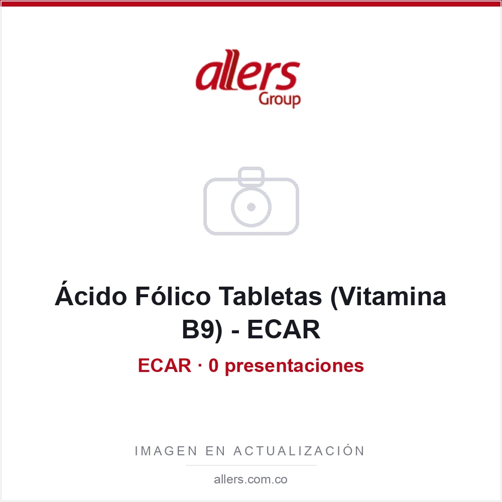 Ácido Fólico Tabletas (Vitamina B9) - ECAR