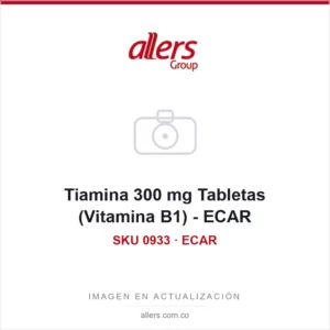 Tiamina 300 mg Tabletas (Vitamina B1) - ECAR