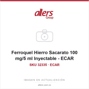 Ferroquel Hierro Sacarato 100 mg/5 ml Inyectable - ECAR