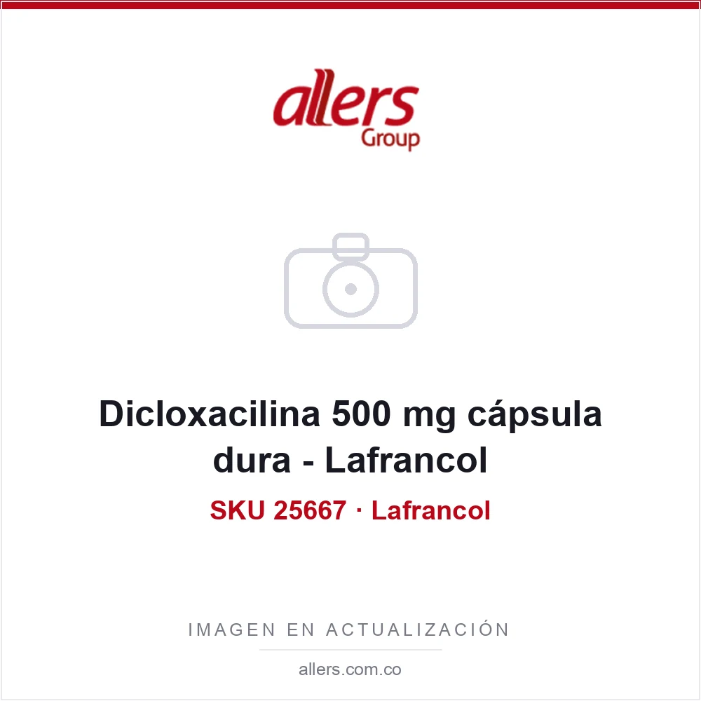 Dicloxacilina 500 mg cápsula dura - Lafrancol