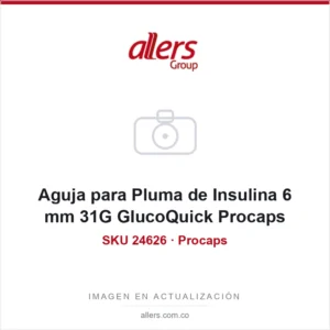 Aguja para Pluma de Insulina 6 mm 31G GlucoQuick Procaps