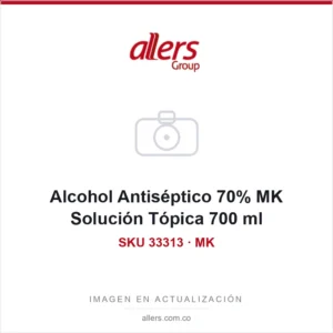 Frasco plástico de alcohol antiséptico al 70% MK, solución tópica de 700 ml