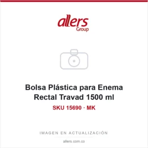 Bolsa plástica Travad de 1500 ml para administración de enema rectal, marca MK / Tecnoquímicas