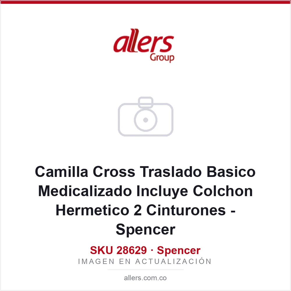 Camilla Cross Traslado Basico Medicalizado Incluye Colchon Hermetico 2 Cinturones - Spencer