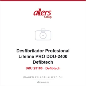 Desfibrilador profesional Defibtech Lifeline PRO DDU-2400 con pantalla LCD a color y modo manual, carcasa amarilla y negra