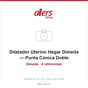 Dilatador uterino Hegar marca Dimeda de doble punta cónica, medidas de 3/4 a 13/14 mm