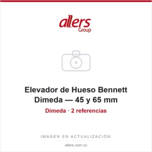 Elevador de hueso Bennett marca Dimeda en acero quirúrgico, hojas de 45 y 65 mm