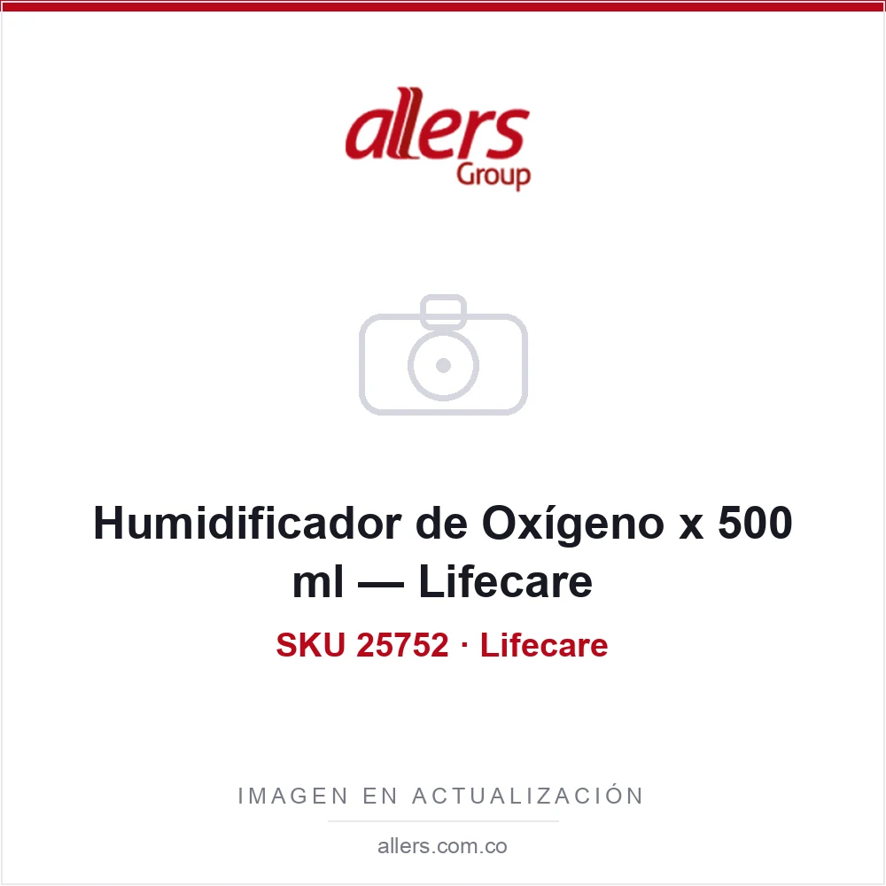 Humidificador de Oxígeno x 500 ml — Lifecare