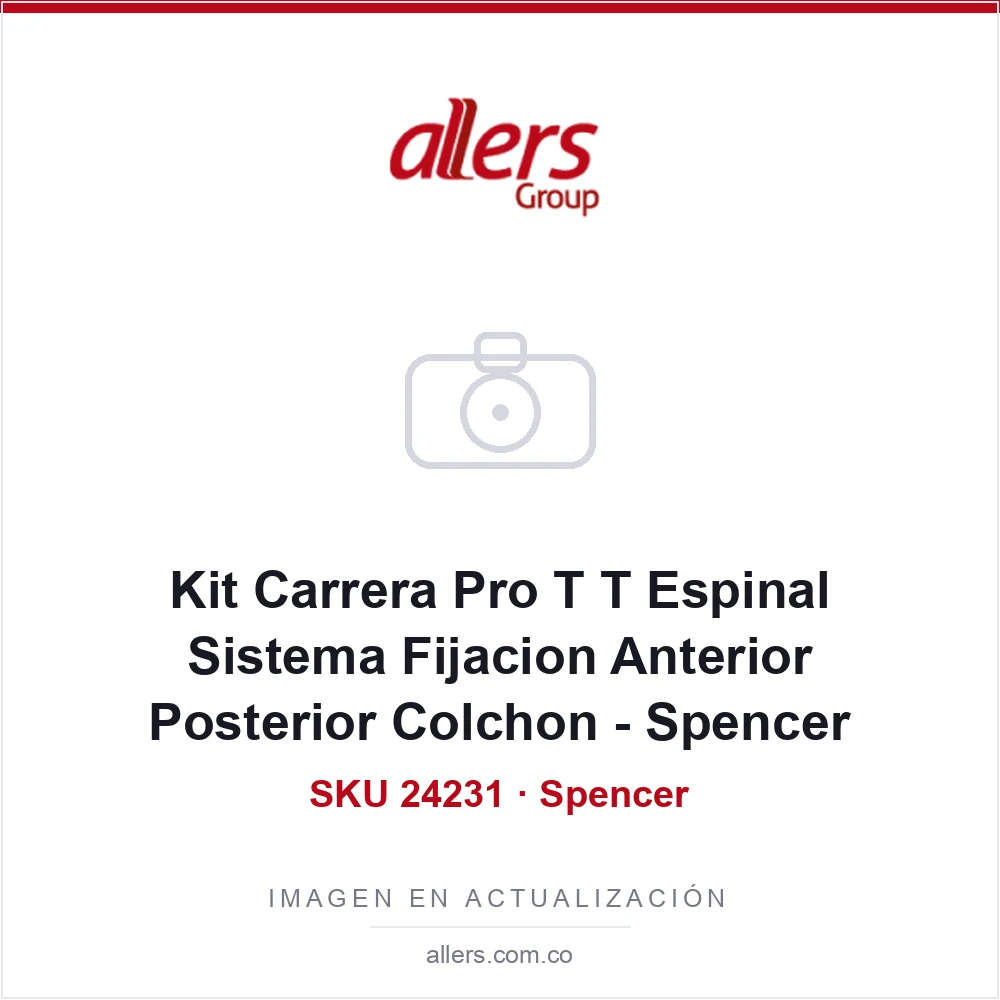 Kit Carrera Pro T T Espinal Sistema Fijacion Anterior Posterior Colchon - Spencer