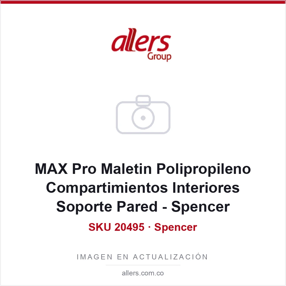 MAX Pro Maletin Polipropileno Compartimientos Interiores Soporte Pared - Spencer