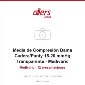 Media de Compresión Dama Cadera/Panty 15-20 mmHg Transparente Medivaric