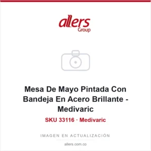 Mesa De Mayo Pintada Con Bandeja En Acero Brillante Medivaric