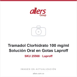 Frasco gotero de Tramadol Clorhidrato 100 mg/ml gotas Laproff, por 10 ml
