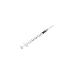 Jeringa de insulina de 1 ml Precision Care con cilindro transparente graduado y aguja con protector