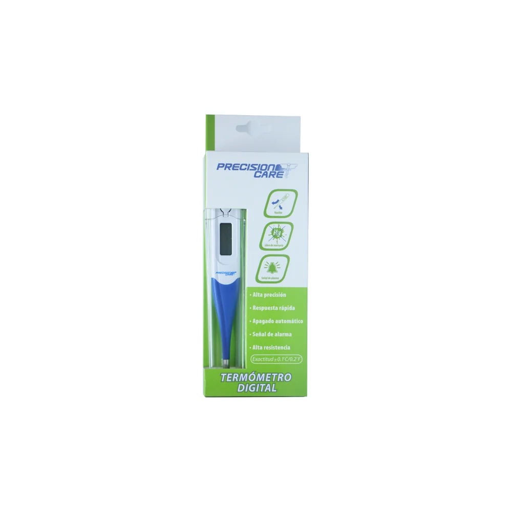Termómetro digital flexible MT-403-S Precision Care con carcasa en ABS y pantalla LCD