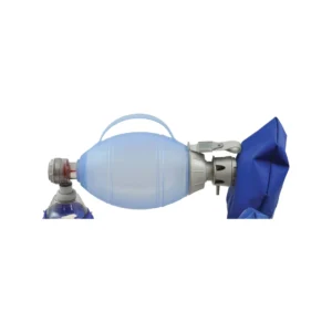 Resucitador manual reutilizable en silicona Ambu Oval Plus con bolsa reservorio de oxígeno y mascarilla de silicona