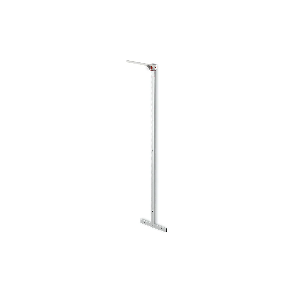 Tallímetro telescópico mecánico de pared Seca 222 en aluminio con posicionador de talón