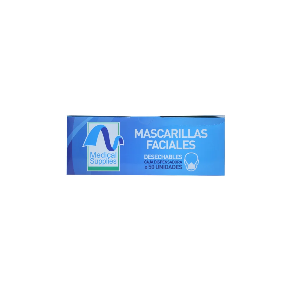 Tapabocas Quirúrgico con Elásticos Caja x 50 (empaque múltiple) — Medical Supplies