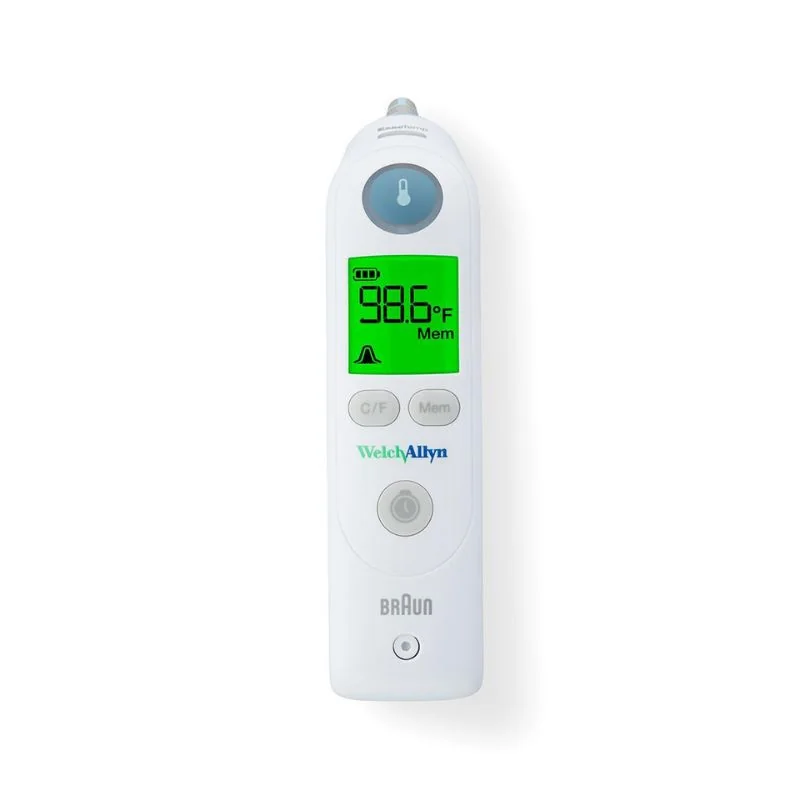 Welch Allyn Braun ThermoScan PRO 6000 termómetro timpánico profesional en vista frontal