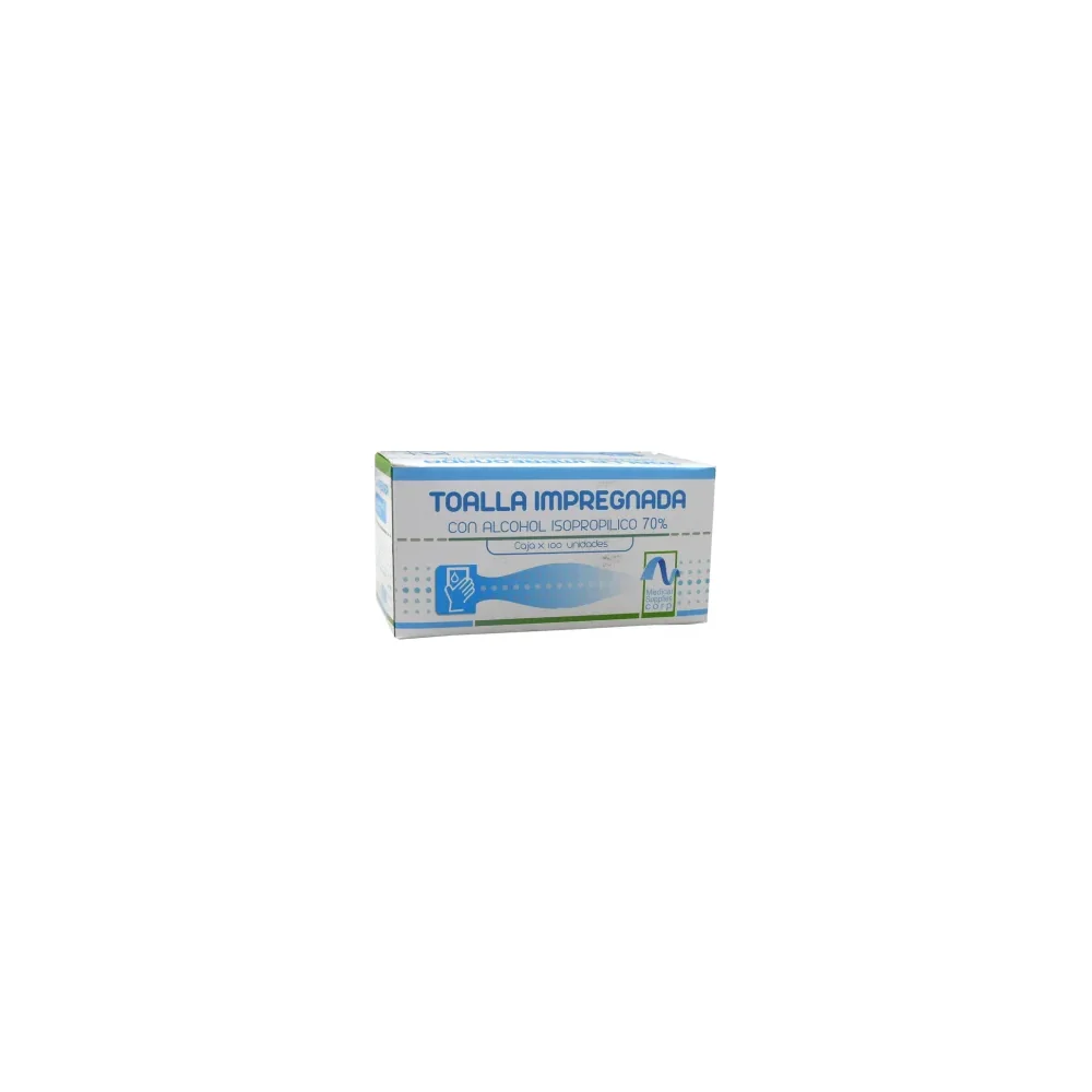 Toalla Antiséptica con Alcohol Isopropílico 70% — Medical Supplies