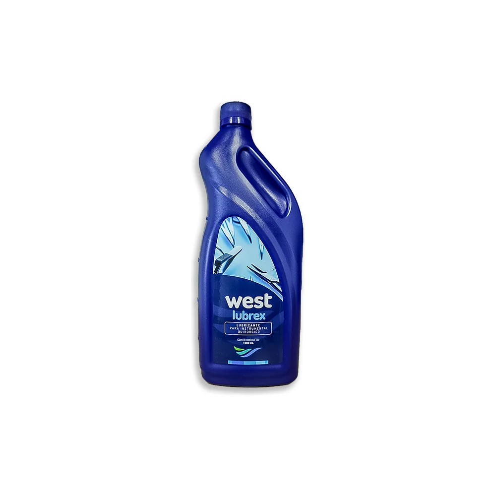 Envase de West Lubrex, lubricante inhibidor de óxido para instrumental quirúrgico de West Química