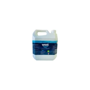 Envase de West Zymme Ultra, detergente multienzimático de West Química para instrumental quirúrgico