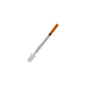 Jeringa de insulina BD Ultra-Fine con aguja integrada 31G x 6 mm y escala graduada en el cilindro