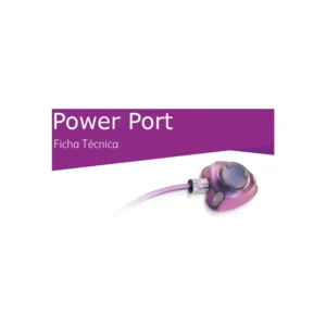 Puerto implantable BD PowerPort MRI termoplástico de 8 Fr con tapones de sutura