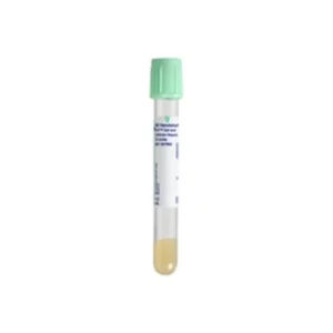 Tubo BD Vacutainer PST tapa verde limón con heparina de litio y gel separador para plasma