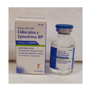 Vial de lidocaína 2% con epinefrina solución inyectable Sicmafarma