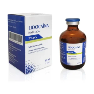 Vial de 50 ml de lidocaína 2% simple solución inyectable Sicmafarma