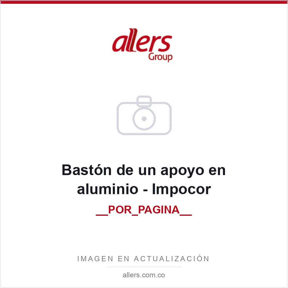 Bastón de aluminio de un apoyo Impocor