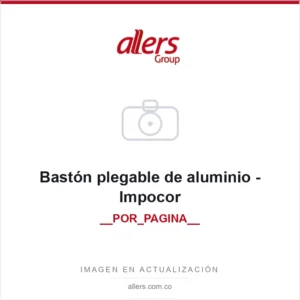 Bastón plegable de aluminio color bronce con mango en T de madera Impocor FS927L