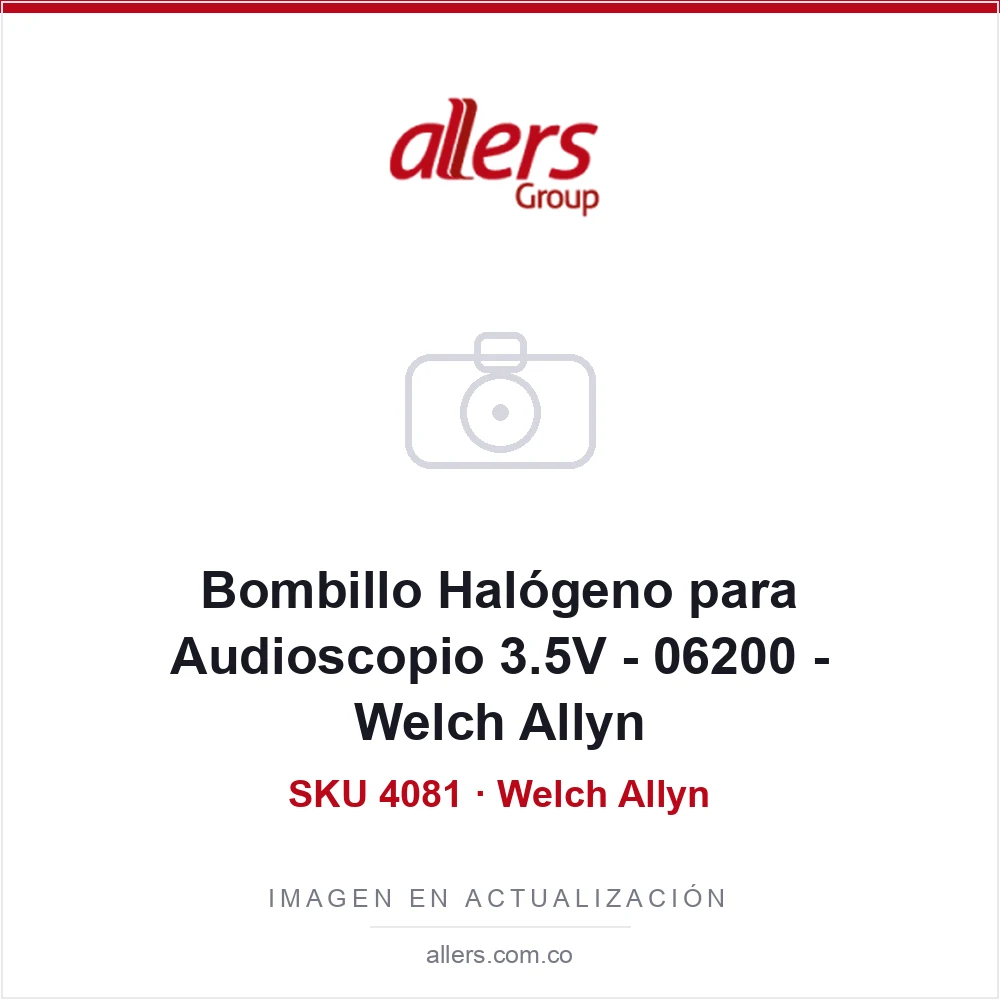 Bombillo Halógeno para Audioscopio 3.5V - 06200 - Welch Allyn