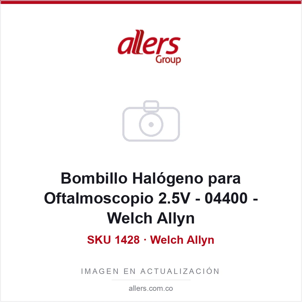 Bombillo Halógeno para Oftalmoscopio 2.5V - 04400 - Welch Allyn