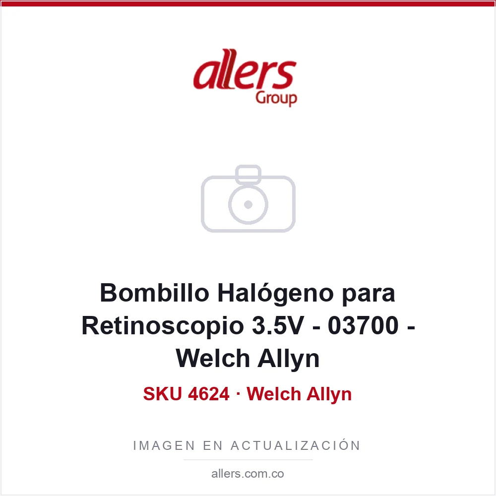 Bombillo Halógeno para Retinoscopio 3.5V - 03700 - Welch Allyn