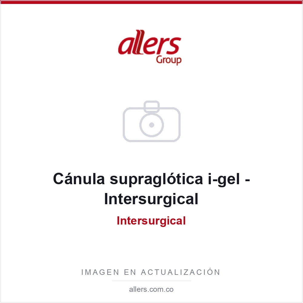 Cánula supraglótica i-gel de Intersurgical sin balón de inflado