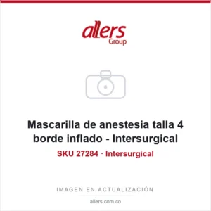 Mascarilla de anestesia Intersurgical talla 4 de adulto con borde inflado