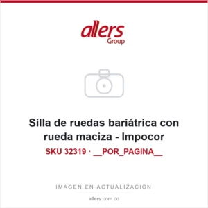 Silla de ruedas bariátrica de acero con rueda maciza y rin estrella Impocor REF SYIV135-CA928B