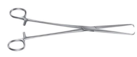 Pinza Pozzi y pinzas de cuello uterino Tontarra: Schroeder, Braun, Adair y Jacobs, referencia 180-400-25 · Schroeder, 25,5 cm